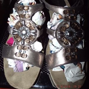 Anne Klein Flex Slingback Bejeweled Sandals